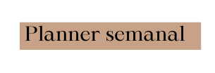 Planner semanal